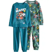 Next Pijama azul / verde / vermelho / branco