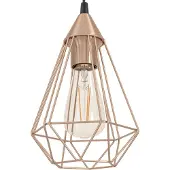 Eglo Candeeiro de suspensão Tarbes, cobre, 3 luzes, alongado