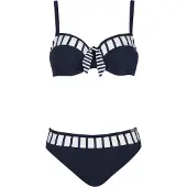 Sunflair Biquíni navy / branco