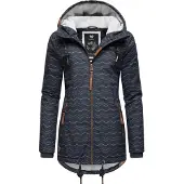 Ragwear Casaco de inverno 'Zuzka' azul noturno / castanho / branco