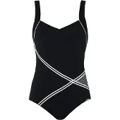 Sunflair Fato de banho preto / branco
