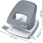 Leitz Perfuradora Papel | 5008 NeXXt | 30 folhas | 2 furos | preto