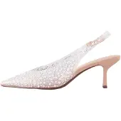Next Sapatos abertos atrás transparente / branco