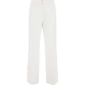We fashion Calças com vincos branco