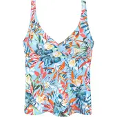 Venice beach Top de tankini azul / azul claro / laranja / salmão