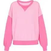 Swirly Sweatshirt cor-de-rosa / rosa claro