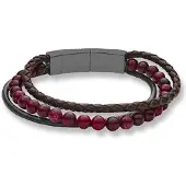 Police Leather triple Bracciale da uomo PJ26552BLK.02