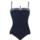 Sunflair Fato de banho marinho / branco