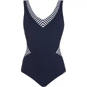 Sunflair Fato de banho azul escuro / branco