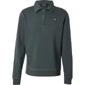 Superdry para homem. M2013776A Camisola com meio fecho e costura preta contrastante (M), Preto, Casual, Algodão
