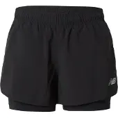 New Balance Calças de desporto 'Essentials' cinzento-prateado / preto
