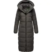 MARIKOO Sobretudo de inverno 'Nadeshikoo XVI' cinzento escuro / preto / branco