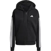 Adidas Casaco de treino em moletão 'Essentials' preto / branco