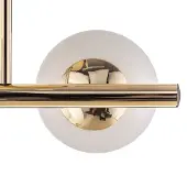 Domiluce Candeeiro de teto Linea, dourado, duas lâmpadas