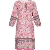 Gaya Vestido 'Boho Fashion' castanho / petróleo / rosa / cor-de-rosa
