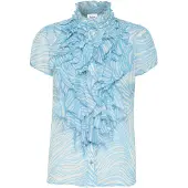 Saint tropez Blusa 'Lilja' aqua / branco