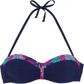 LASCANA Top de biquíni navy / turquesa / azul escuro / rosa escuro