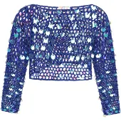 IZIA Pullover turquesa / azul escuro / cor-de-rosa / prata