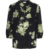 Kaffe Blusa 'Edita' verde claro / preto