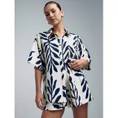 St MRLO Blusa 'Kady' marinho / branco