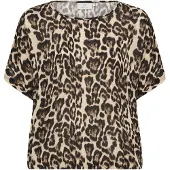 Kaffe Blusa 'Amber' bege / castanho / mocha