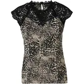 KOROSHI Blusa bege / navy / preto