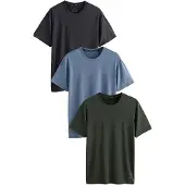 Next Camisa funcionais azulado / verde escuro / preto