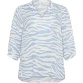 KAFFE CURVE Blusa 'Edina' azul claro / branco