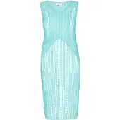 IZIA Vestido de malha turquesa