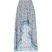 Usha Saia 'Festival Look' creme / azul / aqua / amarelo / roxo