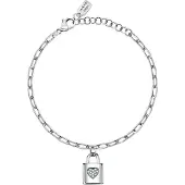La Petite Story Pulseira Padlock Heart Crys