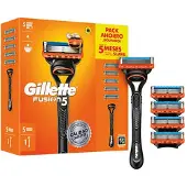 Gillette Máquina Fusion 5 + 5 Recargas 1 Conjunto