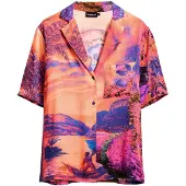 Desigual , Camisa desenhada por Mr. Christian Lacroix, Viscose, Vermelho, L