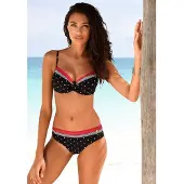 LASCANA Cueca biquíni eosin / preto / branco