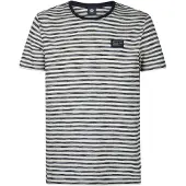 Petrol Industries Camisa 'Oceanbreezeview' marinho / branco