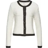 LASCANA Casaco de malha creme / preto