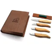 BeaverCraft Basic Set of 4 Knives in gift book-box