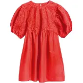 Desigual , Vestido curto de flores, AlgodÃO, Laranja, 11/12