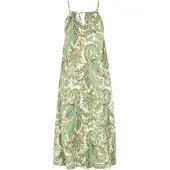 Ebeeza Vestido verde claro / laranja escuro / branco