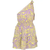 Ebeeza Vestido de verão 'Spring Summer' amarelo / roxo claro