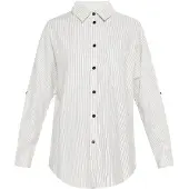 Usha Blusa 'Classic Look' preto / branco