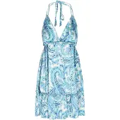 Ebeeza Vestido 'Spring Summer' aqua / azul escuro / cor-de-rosa / branco