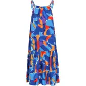 Ebeeza Vestido 'Spring Summer' azul / azul real / laranja / lagosta