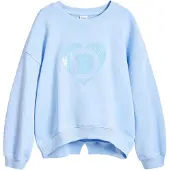 Desigual , Moletom com logo espelhado, AlgodÃO, Azul, 5/6