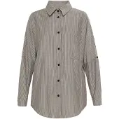 SANIKA Blusa 'Classik Look' cinzento / branco