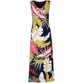KOROSHI Vestido azul / amarelo / branco