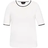 Faina Pullover 'Fashion Look' preto / branco