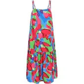 Ebeeza Vestido 'Spring Summer' azul / verde / rosa / amora