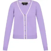 Faina Casaco de malha lavanda / branco