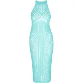 IZIA Vestido de praia turquesa